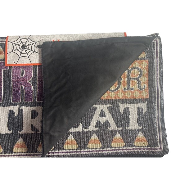 Halloween CANDY CORN Woven Placemats 13”x19” NEW 2017 Set of 4 "TRICK or TREAT" - Picture 2 of 4